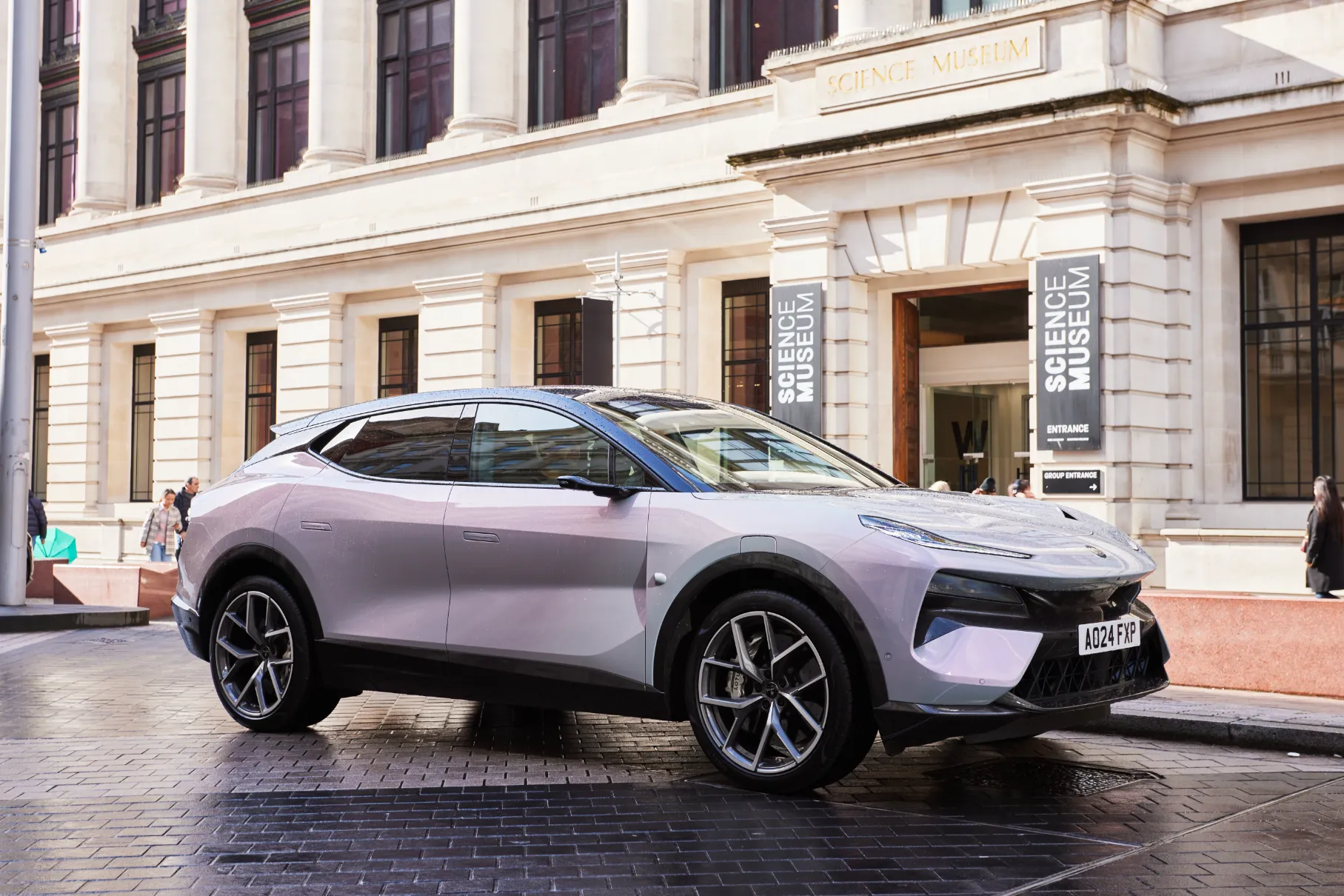 Lotus Eletre Electric SUV Uber Green London Rev N Rumble