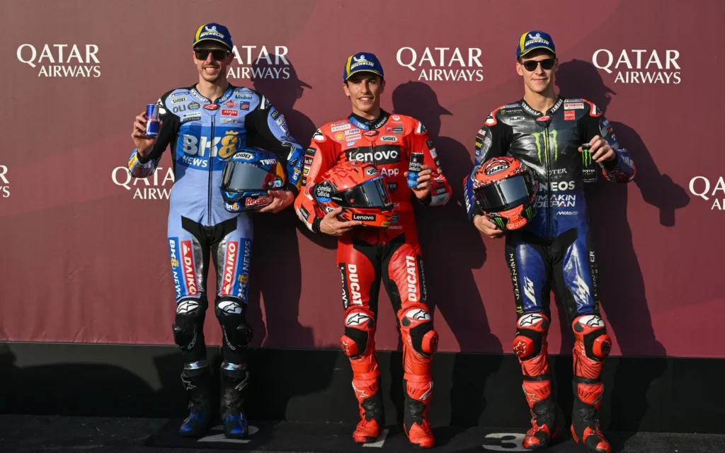 MotoGP 2025 Qatar GP Lusail Qualifying Top 3 Alex Marquez Marc Marquez Fabio Quartararo