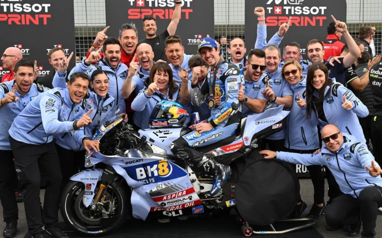 Alex Marquez with Ducati Gresini Racing Team MotoGP 2025 Silverstone British GP Sprint Race