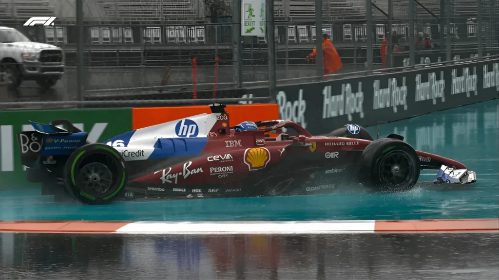 Charles Leclerc Damaged his Ferrari before Formula 1 2025 Miami GP Sprint Race start