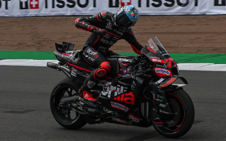Marco Bezzecchi on Aprilia Victorious in MotoGP 2025 British GP Race at Silverstone
