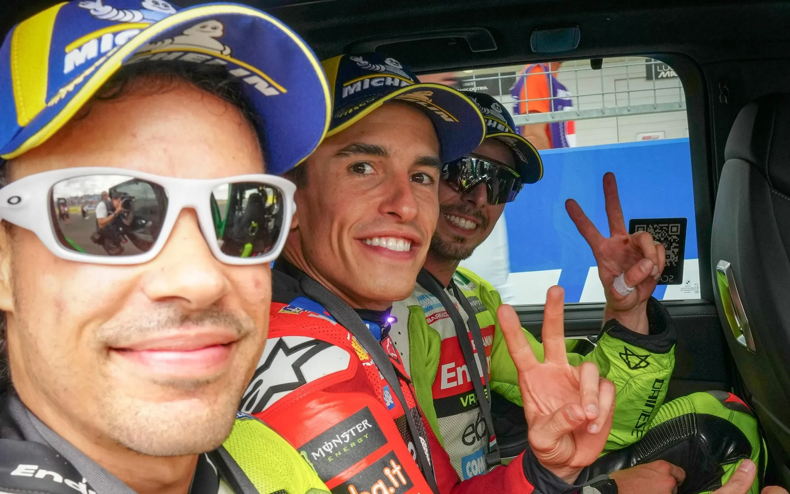 Franco Morbidelli, Marc Marquez, Fabio Di Giannantonio, at MotoGP 2025 Balaton GP sprint